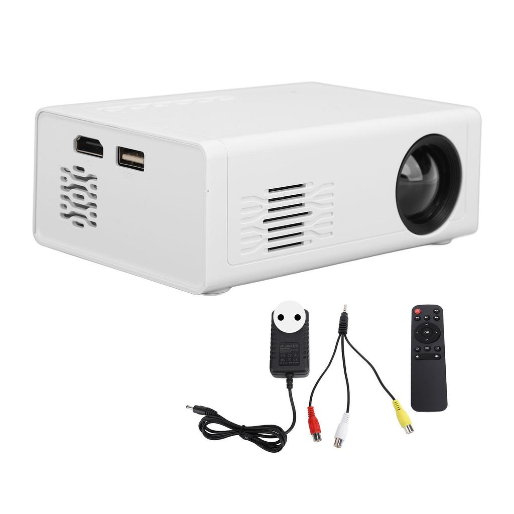 Portable Projector 1080P HD USB Movie Video Projector with HD Multimedia Interface Remote Control fo
