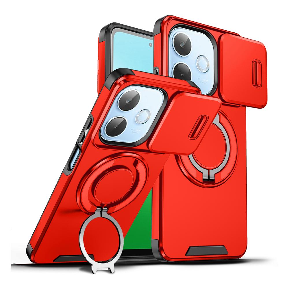 

KEYSION 360° Rotating Ring Stand Phone Case for OPPO A5 Pro 5G Slide Camera Protection Magnetic Shockproof Cover for OPPO A5 Pro for OPPO A5 Pro 5G