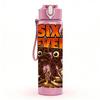 1PC Six Seven Cowboy Skull Print 750ml Color Plastic Sports Water Bottle Leakproof Flip Straw Lid Suitable for Sports Office Home Use
