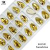 K9  Supplier AB Crystal Glass Sew-on Beads Drop Shape Wedding Dress Decor Sewing Rhinestones Glue Applique Technique