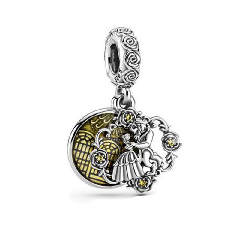 European 925 Silver Charm Pendant for Boys, Girls, Ducks, Planes, Mice Suitable for Original Bracelets DIY Jewelry Accessories
