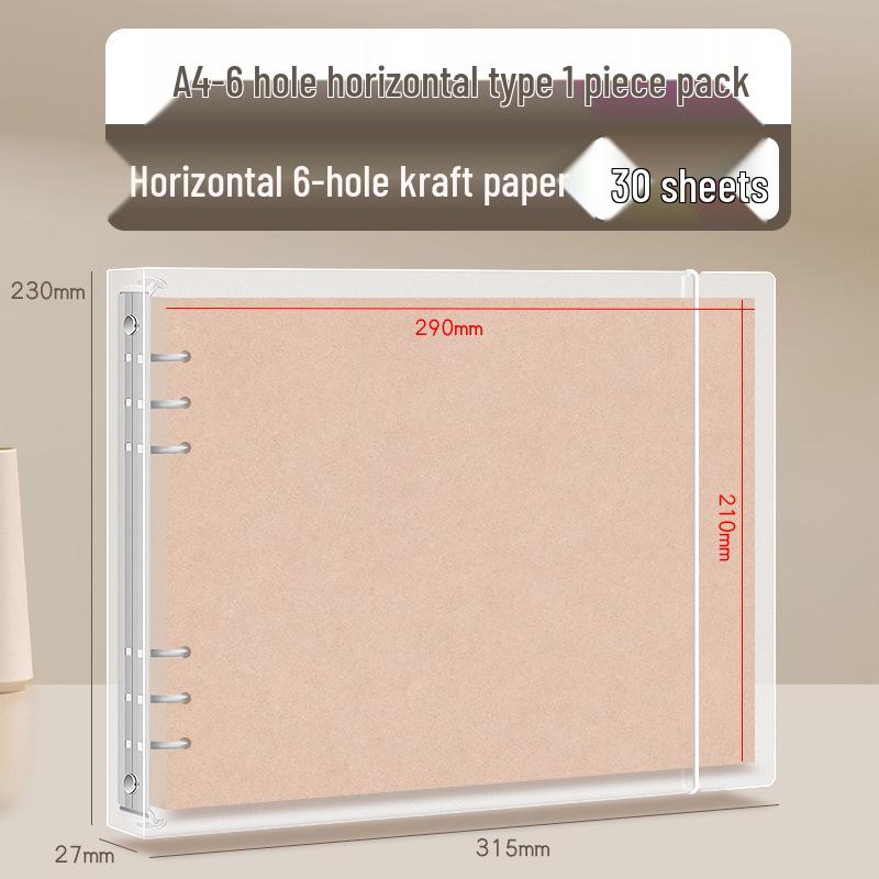 Multi-Size DIY Photo Album Binder with Black Card Pages