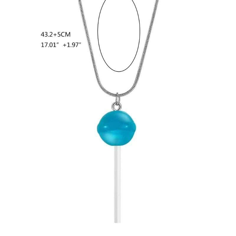 Pendant Necklaces Jewelry Lollipop Pendant Necklaces Chain Chokers Birthday Gift Necklaces Resin Material Gift for Girls