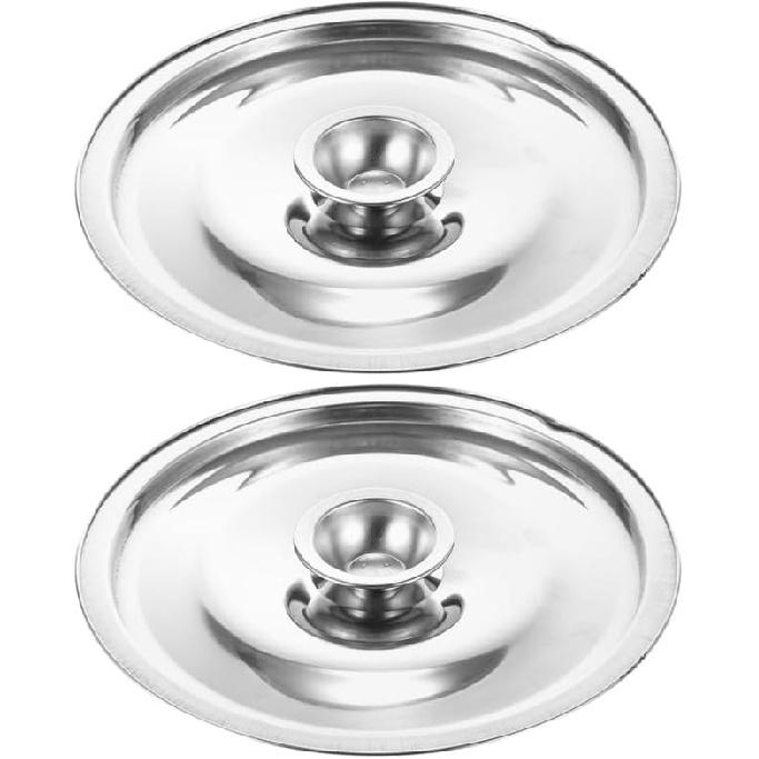 Ciieeo 2ks Nerezové Pokličky Náhradní Kryty na Olejové Hrnece a Sklenice Lehká Poklička na Pánev pro Vaření a Kořenění Snadné Použití a Údržba