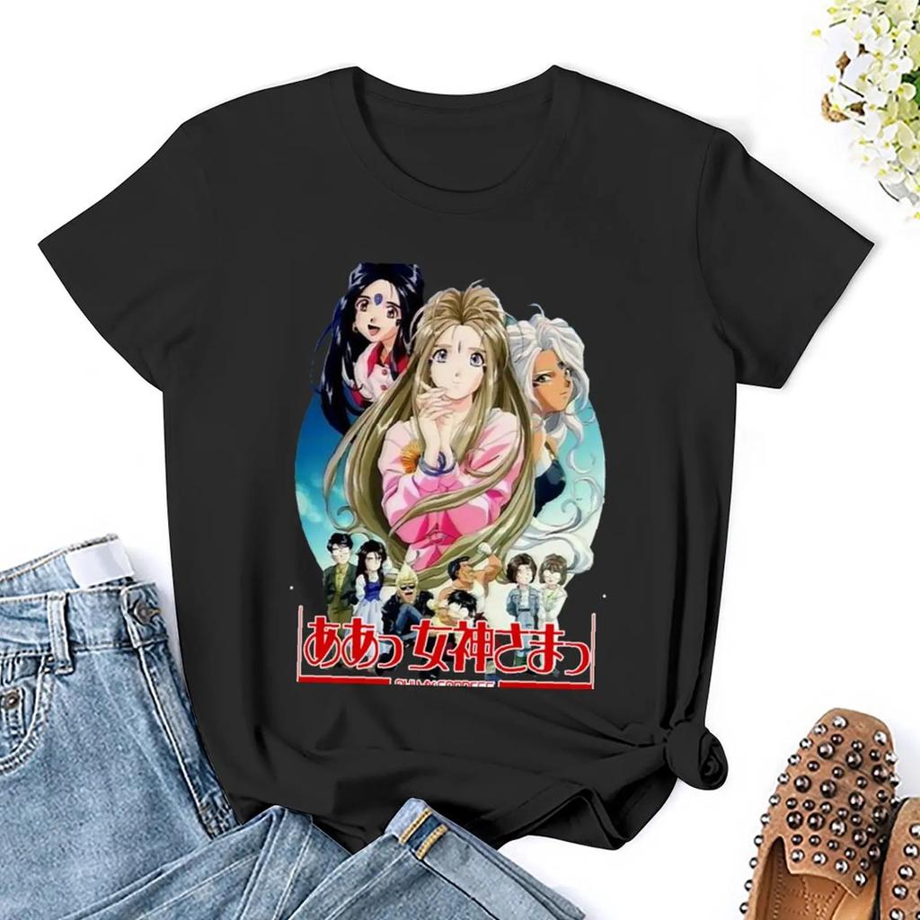 Oh My Goddess Belldandy 90S Classic Anime Waifu Tribute T-Shirt Korean Fashion Short Sleeve Tee Clothes For Woman
