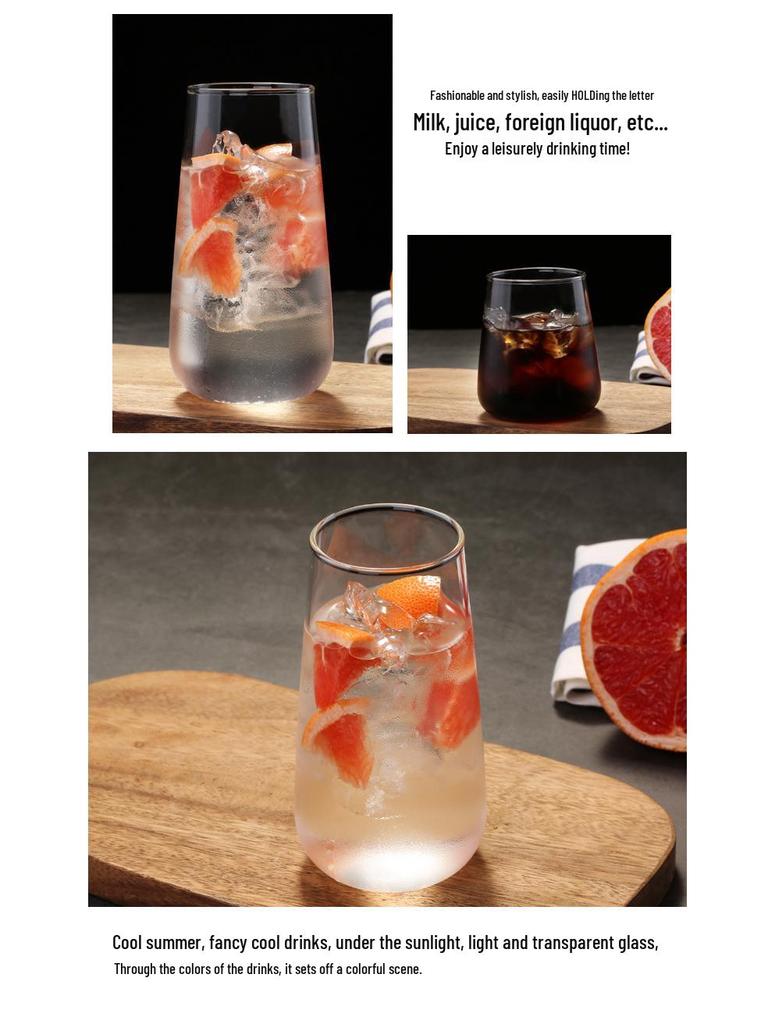 Transparant Noordse Minimalistische Glazen Kop met Grote Buik voor Sap, Drank of Bier