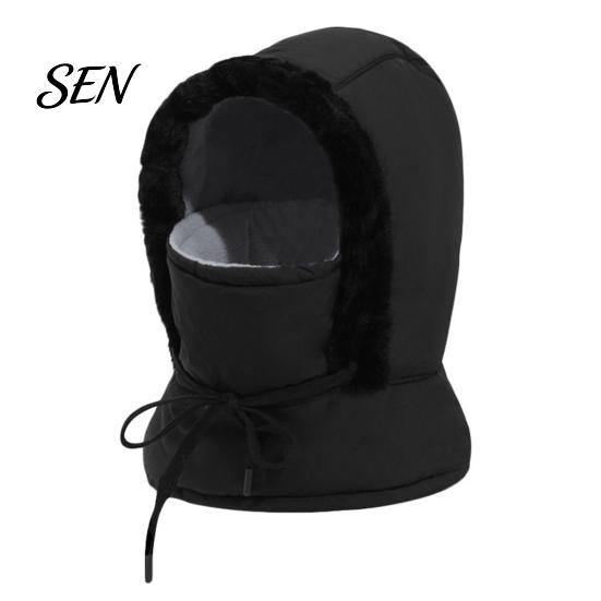 Thickened Winter Headwear Unisex Windproof Balaclava, Ski Mask Neck Warmer, Face Full Coverage Headgear Fleece Lined Hat for Men Women Skiing Cycling