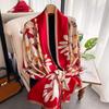 180*90cm sciarpa moda Marca di Lusso Sciarpa Donna Nuovo Stile Abbinamento Colori Moda Stampa Seta Signora Popolare Foulard da Testa Copricapo da Spiaggia