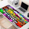 Custom Name Personalized Geometry Dash Pattern Mousepad, Laptop PC Desk Mat, Decorative Desk Mat for Home Keyboard Pad Gift