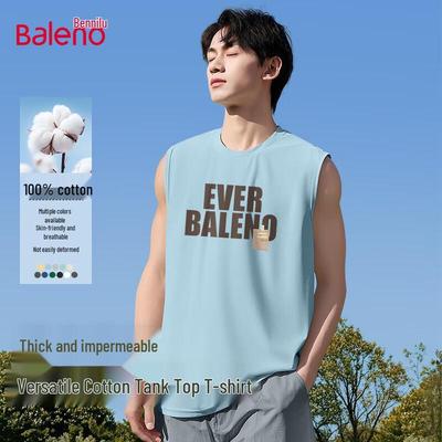 Baleno Men's Pure Cotton Summer Sleeveless T-Shirt