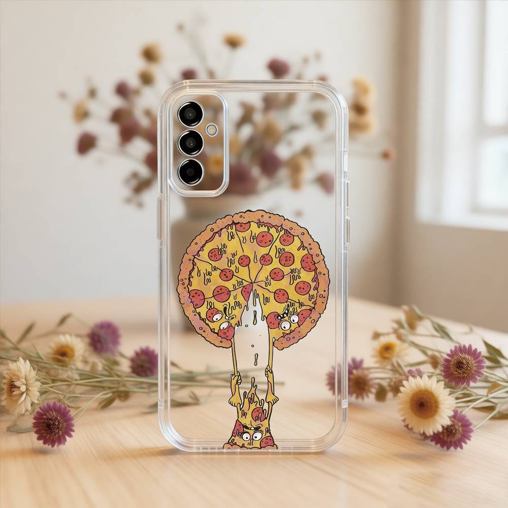 Pizza Phone Case Transparent Silicone Soft For SamsungA10,12,20,21S,30,31,40,50,51,52,70,71