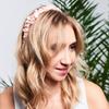 Yeye Pink Ruffled Satin Hairband