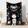 1pc Blanket Thriller Manga Junji Ito Tomie0 Print Design, Lightweight Blanket for Sofa, Bed- Soft &Warm, Gift for All Seasons like Christmas, Hallowee