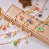 Boho Buntes Muschel Halskette Für Frauen Gold Farbe Seestern Muschel Jakobsmuschel Perlen Anhänger Choker Sommer Strand Urlaub Resort Schmuck