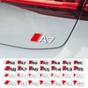 1 ud. Emblema de Letras de Aluminio 3D Pegatina Decorativa para Maletero Trasero de Coche Para RS A3 A4 A5 A6 A7 A8 Insignia Accesorios de Modificación de Automóvil