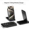 Foldable Magnetic Wireless Charger Stand Pad For Magsafe iPhone 16 15 14 13 Samsung Phone Fast Charging Station