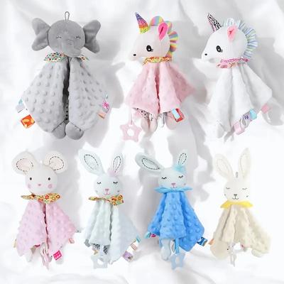 Rabbit Baby Comforter Blanket Soft Soothing Toy for Toddlers Sleeping Aid Hanging Animal Rattle