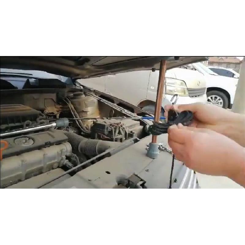 15-24" Állítható Motorháztető Tartó Teleszkópos Kitámasztórúd Szerszám Ezüst