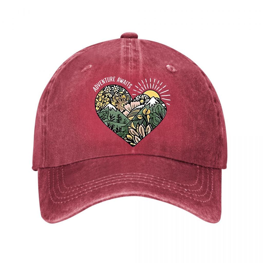 Heart Nature Baseball Cap New Vintage Washed Cotton Baseball Cap Parent Kids Sun Hats