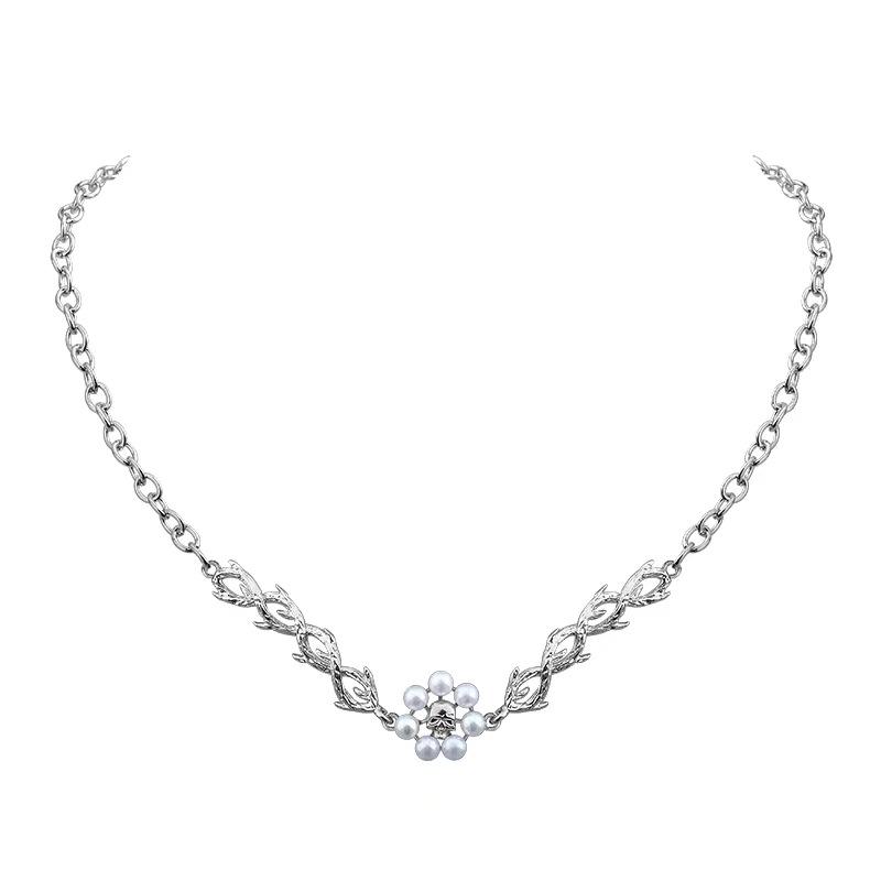 

Ожерелье с жемчужным цветком Женский Ins Design Niche Cool Style High Luxury Accessories Ключичная цепочка Интернет-знаменитость Горячая девушка Ожерелье