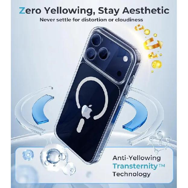 Transparent Magnetic Case For iPhone 17 16 Pro Max 15 14 Plus Wireless Charge Cover 13 12 Mini 17 Air Magsafe Protection Case