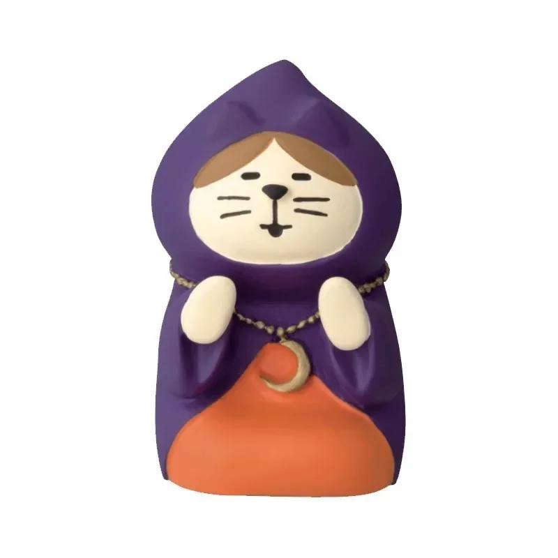 2025 Halloween Pumpkin Japanese Cat Miniature Scene Props Creative Children's Dolls Gift ZAKKA Resin Small Decoration Figurines