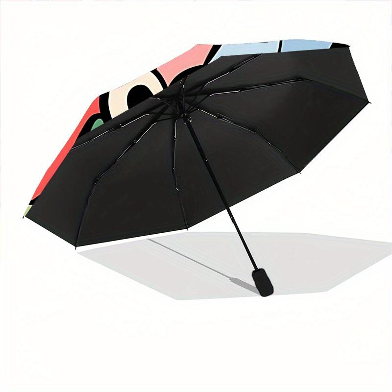 1pc Cartoon Characters Automatic Folding Umbrella, Portable & Foldable Design with 8 Ribs, Casual Outdoor Accessory yy250805047