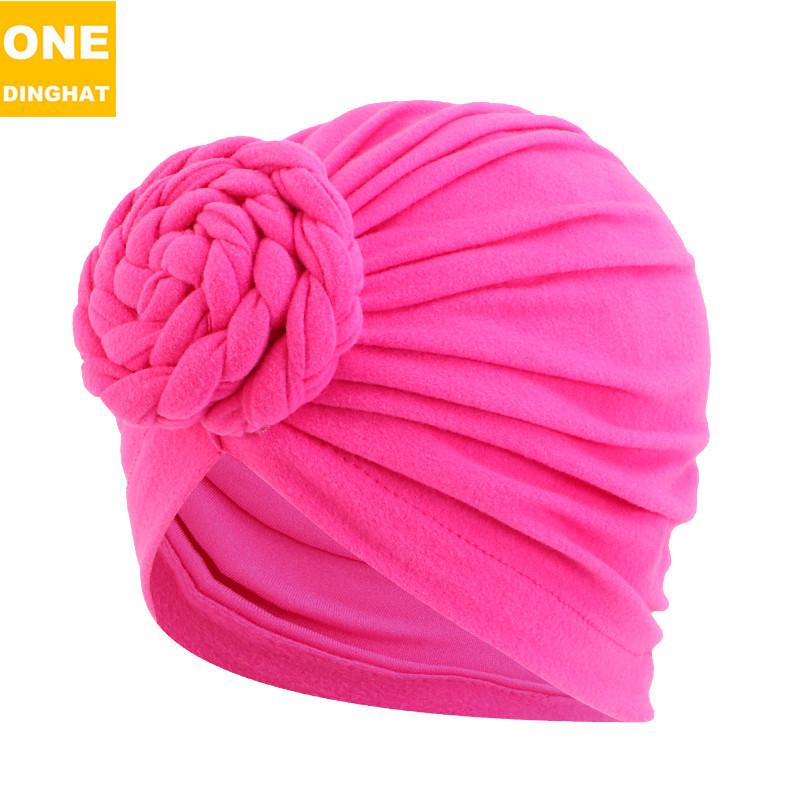 Chapéu Turbante Popular na Europa e América, Chapéu Pulôver com Nó, Chapéu Étnico de Cor Sólida, Chapéu Turbante Jdt-282F