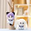 Lock Keychain Blue Cute Cartoon Girl Backpack Decorative Hanging Plush Doll