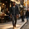 Men's Long Sleeve Hoodie Zip Up Sweatshirt for Fall Winter