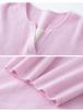 Women's Loose V-Neck Spliced Cashmere Sweater with Contrasting Colors