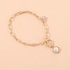 Europe, America, Fashion OT Buckle Pearl Rhinestone Pendant Bracelet Women, Simple Temperament Small Hole Chain Jewelry