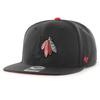 Casquette Snapback - 47 BRAND - Chicago Blackhawks - Noir - 85% Acrylique - Design Unique