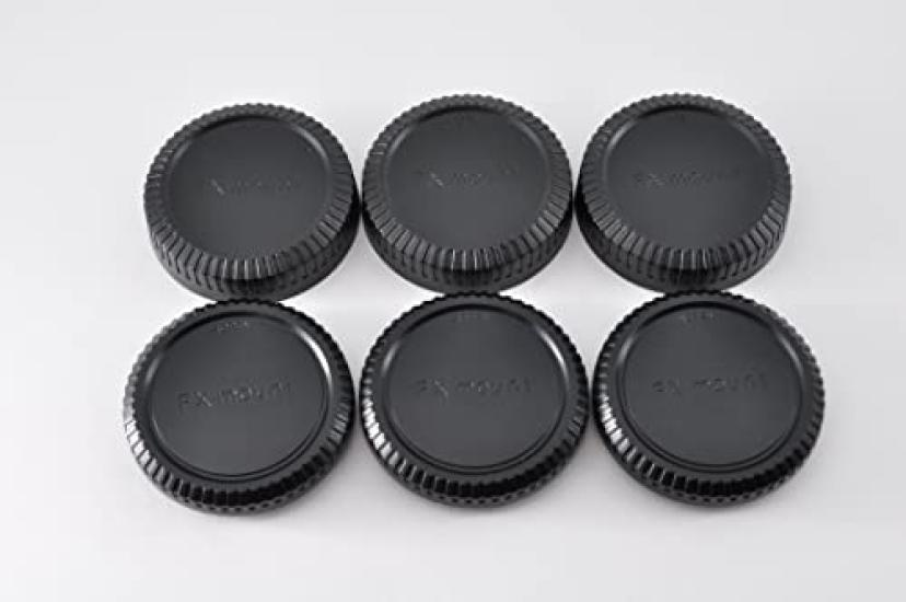 ATAK Compatible Fujifilm X Mount X Lens Rear Caps X Body Caps Total of 6 with Fujifilm X Caps/X (3 Pieces) & (3 Pieces) (Compatible Mount)