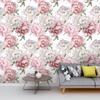 Pink Peony Blossom Floral Peel and Stick Wallpaper White Flower Self Adhesive Wallpaper Vintage Removable Contact Paper