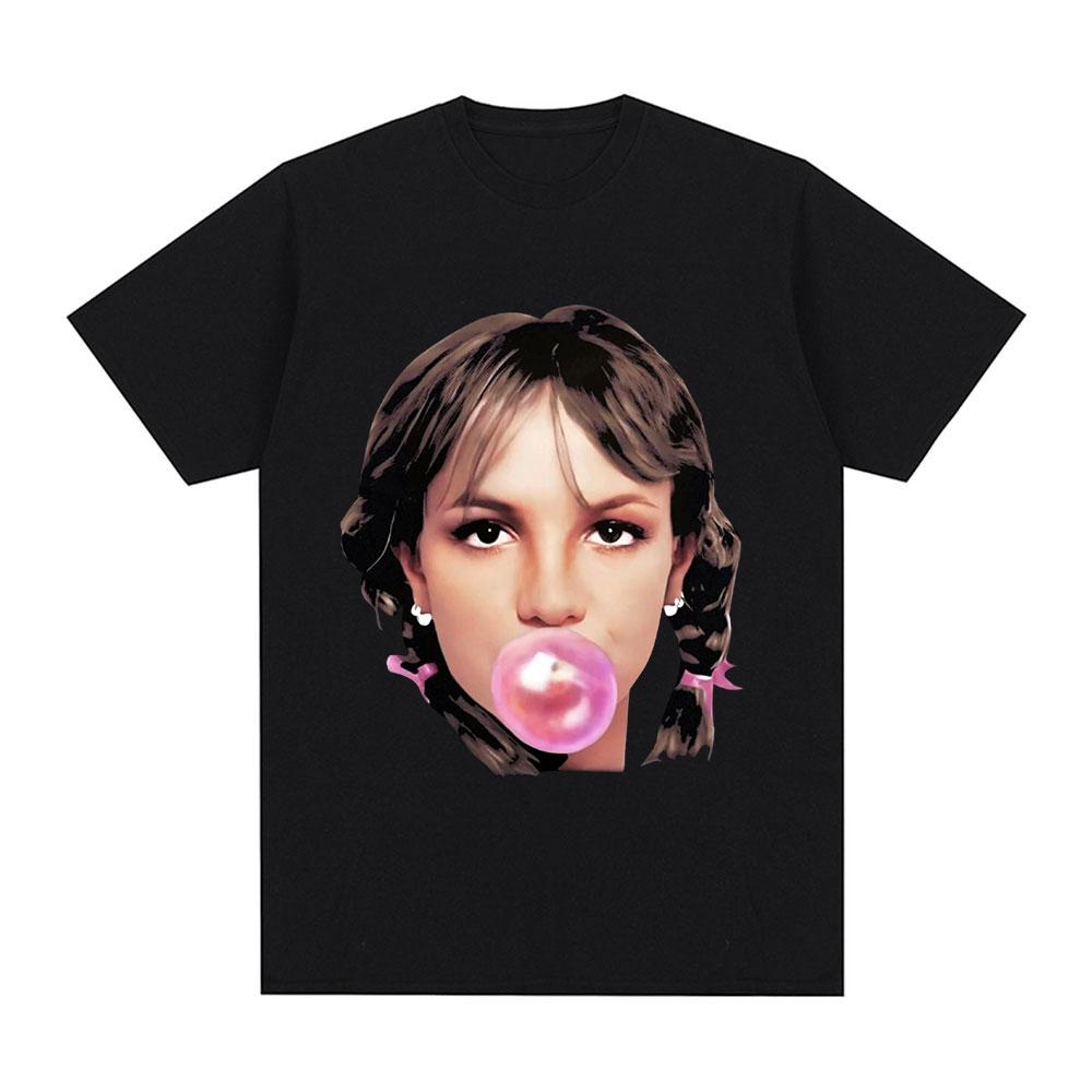 Britney Spears Metal Rock Graficzny T-shirt Damska Moda Hip Hop Koszulki Harajuku Vintage Krótki Rękaw T-shirt