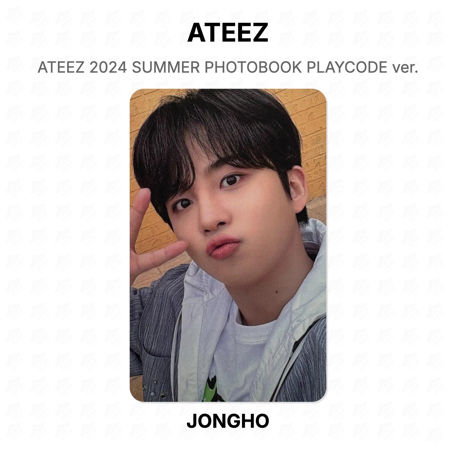 ATEEZ 2024 SUMMER PHOTOBOOK PLAYCOD ver. Official Photocard JONGHO