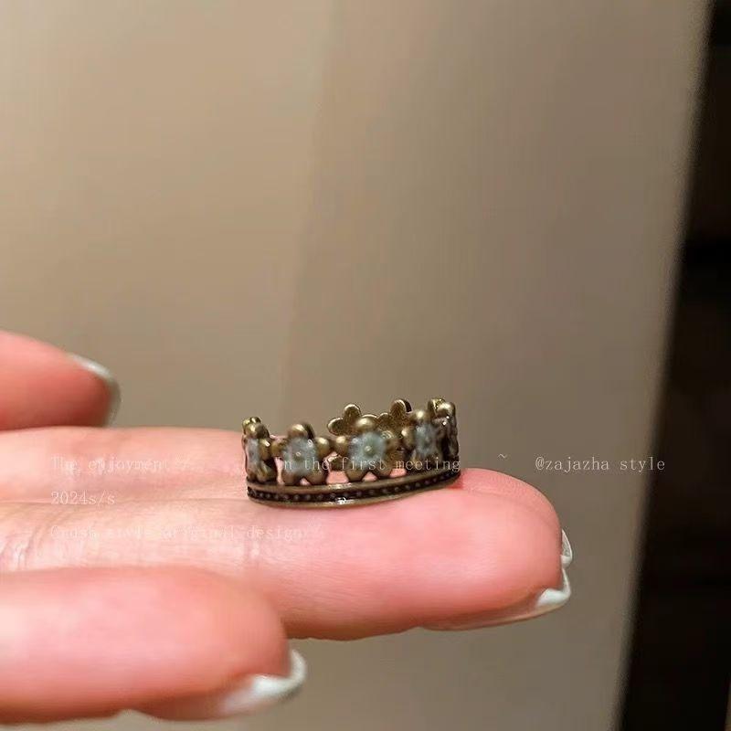 Chinese retro vintage ring old high-end sense niche unique vintage index finger ring new ring