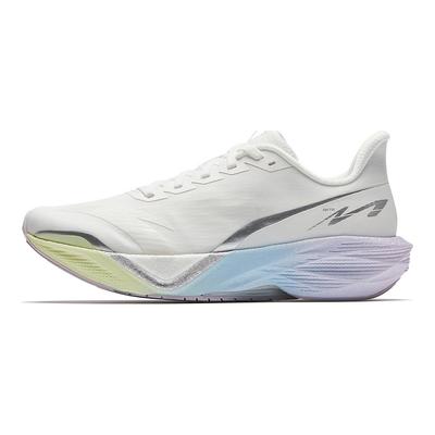 Mach 6 Comfortable Fabric Rubber Low Top Running Shoes Women Sneaker White Silver 122615583-2