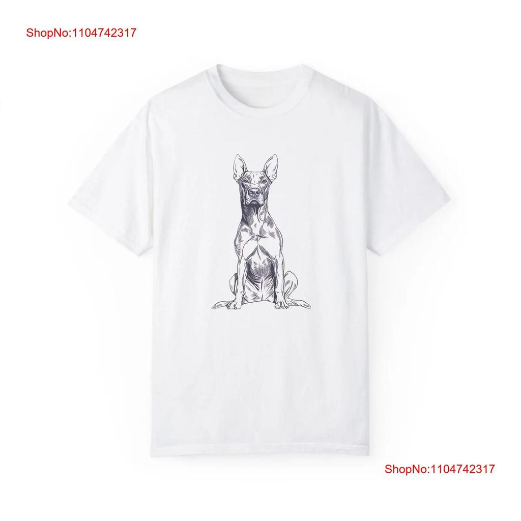 DoberUnisex T Shirt Minimalist Dog Pet Lover vintage Washed designer clothes Soft Stylish graphic Casual Top For Everyday Wear
