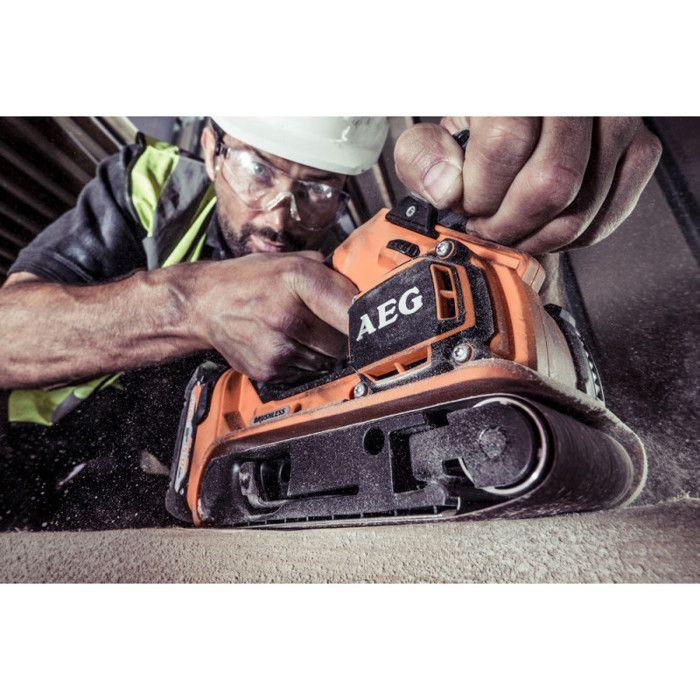 Ponceuse à bande brushless aeg 18v 75mm sans batterie ni chargeur bhbs1875bl-0