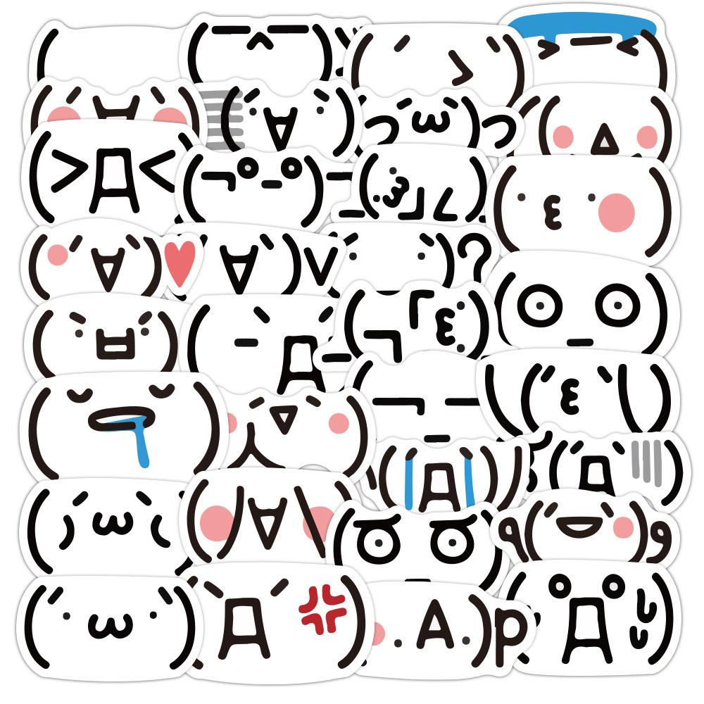 

40 милых мультяшных панд с выражением лица, наклейки на чашки, водонепроницаемые креативные украшения для компьютера, без клеевых наклеек, оптовая продажа