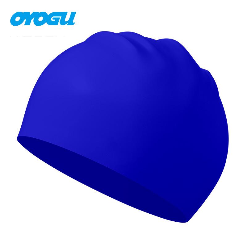 Adult & Children's Silicone Swim Cap - Unisex, Solid Color, Plus Size, Customizable with Logo