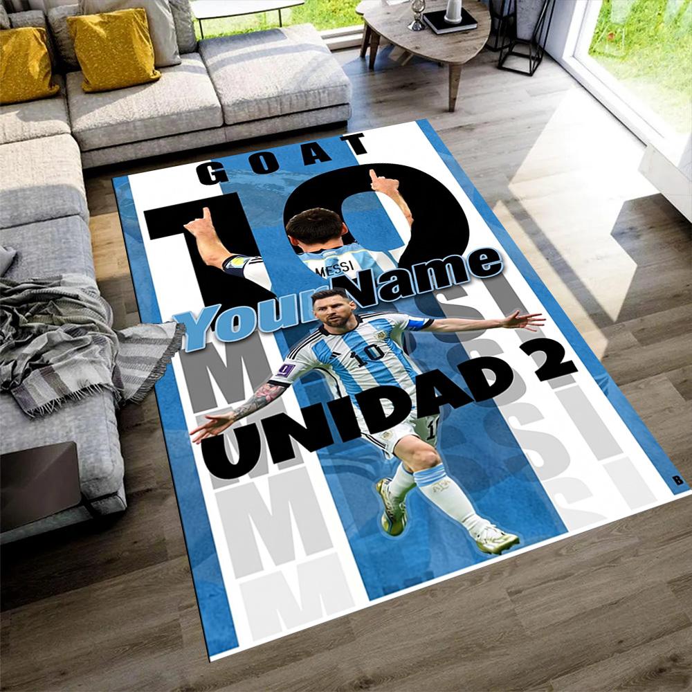 Messi Customize Text Carpet Perfect for Dining Room Outdoor Bedrooms Entryway Antislip Carpet Office home decor Wedding Party Gift