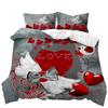 eBay Three-piece 3D Digital Printing Bedding Quilt Cover Love Sheets