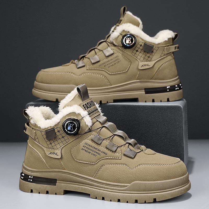 Modne buty śniegowe CYYTL Zimowe męskie buty Futro Ciepłe Casual Skórzane Platforma Kostka Outdoor Sport Turystyka Projektant Luksusowe Kowbojskie Sneakersy