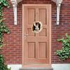 Easter Door Sign Wooden Rabbit Construction Door Sign Bunny Welcome Sign (A)