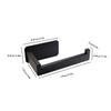 Stainless Steel Toilet Roll Holder Self Adhesive In Bathroom Tissue Paper Holder Black Finish,Easy Installation No Screw