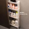Behind The Door Storage Cabinet Bathroom and Kitchen Storage Rack Multi-layer Narrow Cabinet Space Saving Trolley Storage Rack