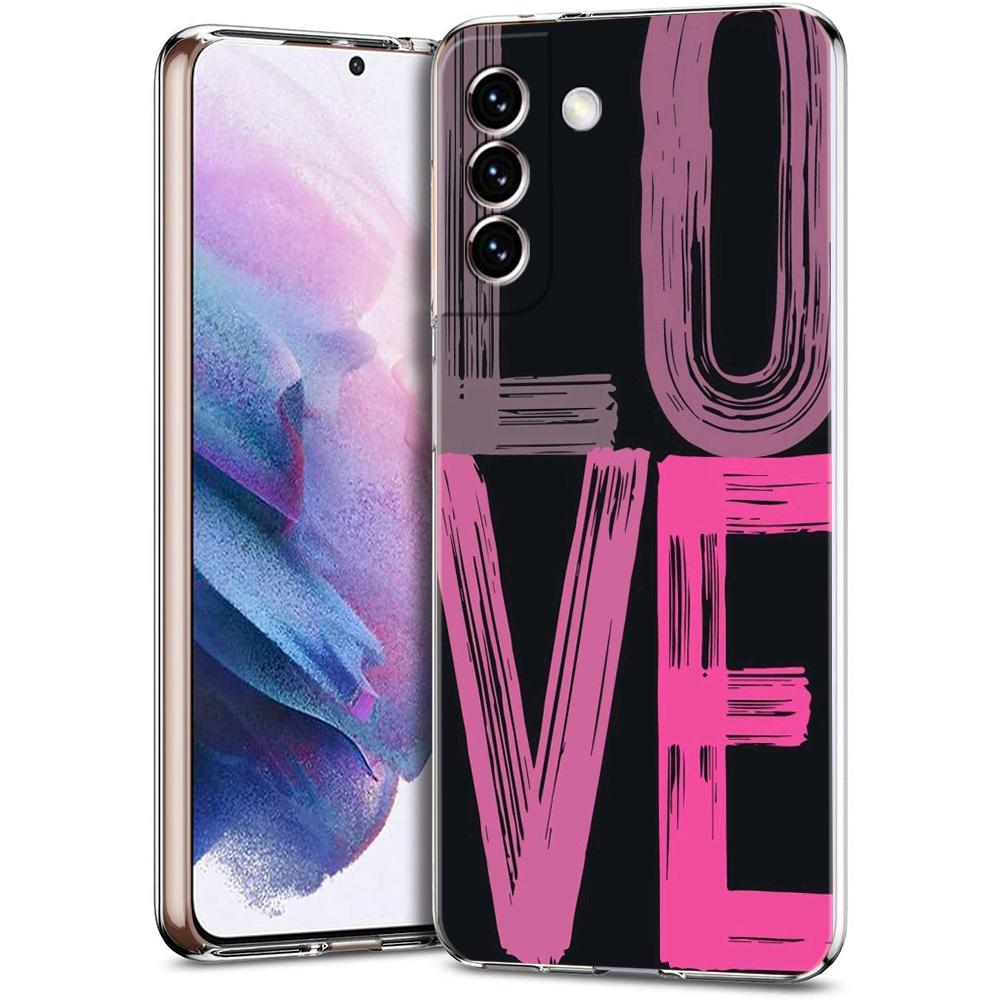 Colorful Love Heart Phone Case For Samsung Galaxy S24 Ultra S23 FE S22 S20 S21 5G S10 S9 Plus S10E S8 Soft Silicone Clear Cover